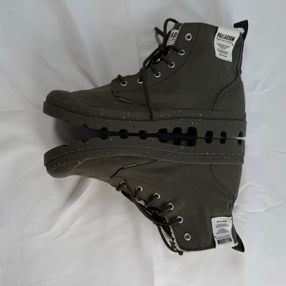Palladium Unisex Adult Pampa Hi Combat Boots Olive Canvas Sz. M12 W13.5 main image 8